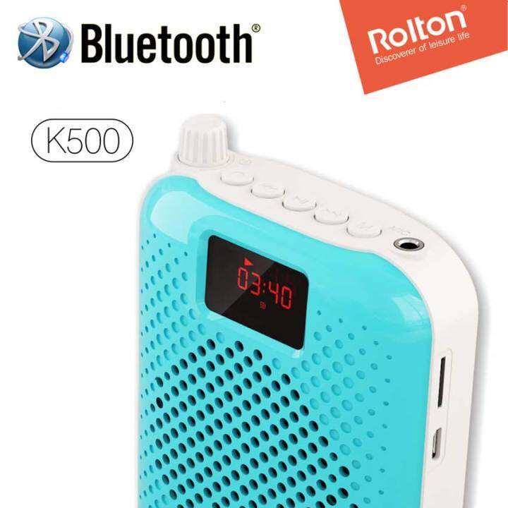 rolton-k500-portable-bluetooth-speaker-microphone-voice-amplifier-booster-megaphone-speaker-for-sales-promotion-teaching-guide