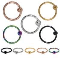5pcs/lot Mixed Color Surgical Steel Captive Bead Ring Ear Hoop Nose Ring Hoop Ear Tragus Cartilage Piercing Body Jewelry Earring Body jewellery