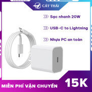 Bộ sạc nhanh Cát Thái chuẩn PD 20W sạc nhanh hơn chất liệu nhựa độ bền cao