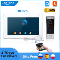 Jeatone 10 Inches Video Intercom For Home 1080P Doorbell With Camera Wifi Wireless Intercom In Private House Wired Door Phone Power Points  Switches S