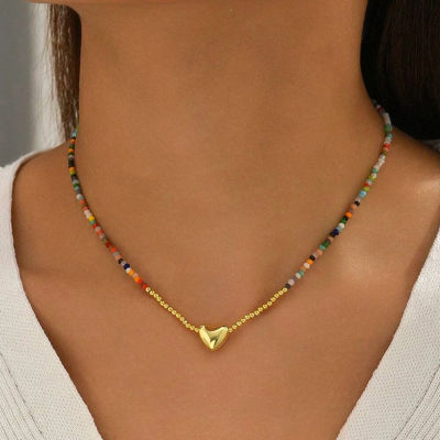 2023 New Jewelry Trends Fashion Jewelry Accessories Bohemian Beaded Necklace Silver Necklace For Women Colorful Choke Necklace Gold Necklace Necklace Jewelry