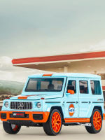 รถ G63 Bens SUV Gulf โมเดลรถของเล่นหล่ออัลลอยด์เบาเสียงรถของเล่นยางรถยนต์สำหรับของขวัญสำหรับเด็ก