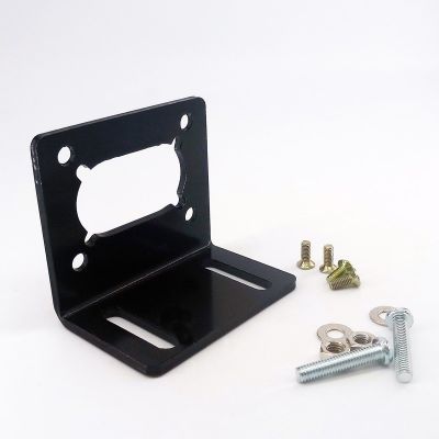 JGY370 Worm motor bracket L Shaped Mounting Metal base Holder for worm gear motor with screw Wall Stickers Decals