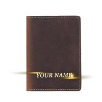 Engraved Name Passport Cover Holder Genuine Leather Travel Waterproof Dirt ID Holder Wallet ValentineS Day Gift Customized Logo Card Holders