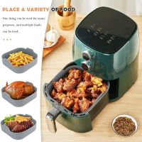 Reusable Airfryer Silicone Basket Oven Baking Tray Fried Pizza Chicken Basket Easy To Clean Air Fryer Liner