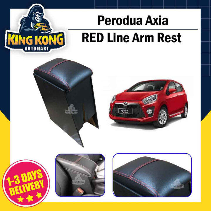 Perodua Axia 20142022 PVC Red Line Arm Rest Lazada