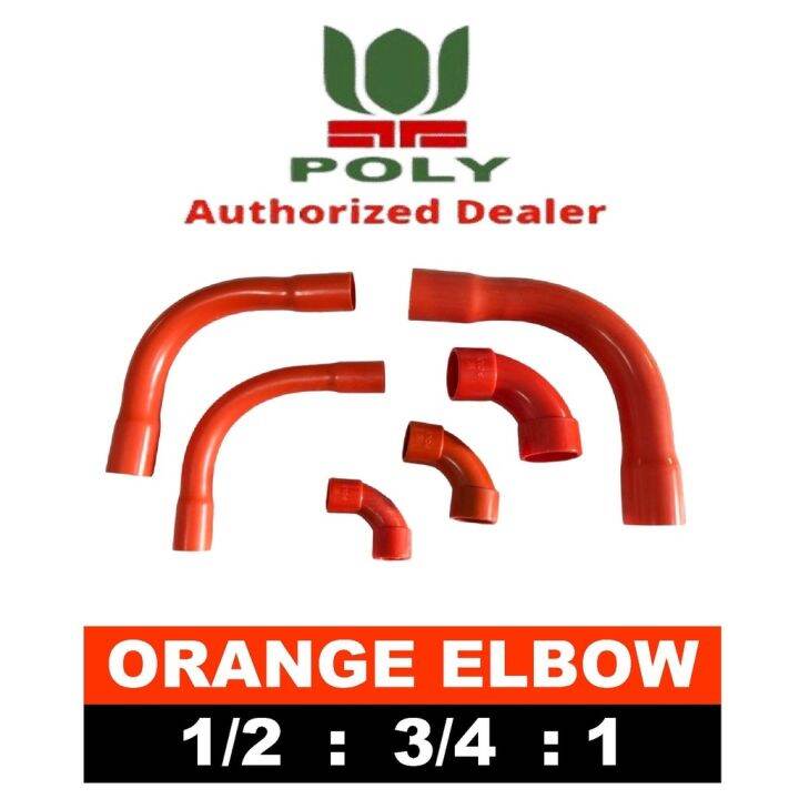 PVC ORANGE CONDUIT ELBOW LONG or MINI 1/2 3/4 1 Lazada PH