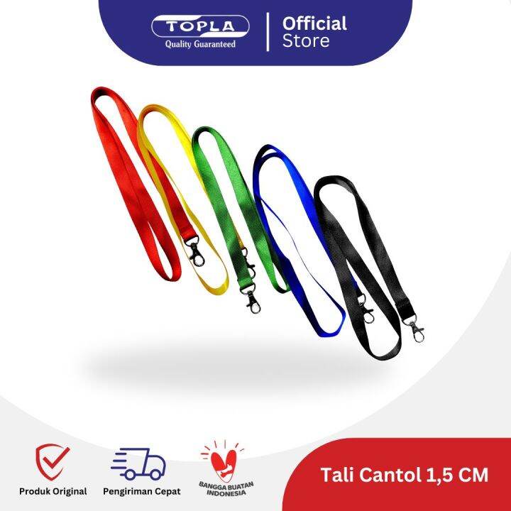 Topla Tali Cantol Id Card Lanyard Ukuran Cm Sekolah Kuliah Dan