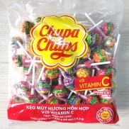 CHUPA CHUPS Túi ĐỎ 558g 60 que - KẸO MÚT HƯƠNG TRÁI CÂY HỖN HỢP VITAMIN C