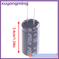 Xuyongming ตัวเก็บประจุแบบอิเล็กโทรไลติกอลูมิเนียมขนาด18X35มม. 4700UF 50V 105 °C 1ชิ้น