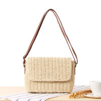 Womens new wild Messenger bag weaving Sen Sen Department Beach vacation straw bag