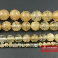 Free Shipping Natural Stone Smooth Citrines Quartz Loose Beads 16 quot; Strand 6 8 10 12 MM Pick Size For Jewelry Making CQB01