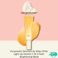 TheSkincare.TH | Purposeful Skincare by Allies (PSA) Light Up Vitamin C &amp; E Flash Brightening Mask Exp.02/24 มาส์กหน้ากระจ่างใส