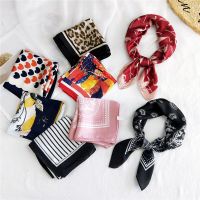 【YF】 Fashion Print Neckerchief Women Small Square Silk Scarves Head Neck  Headscarf Hair Scarf Tie Band Headband Female 2020