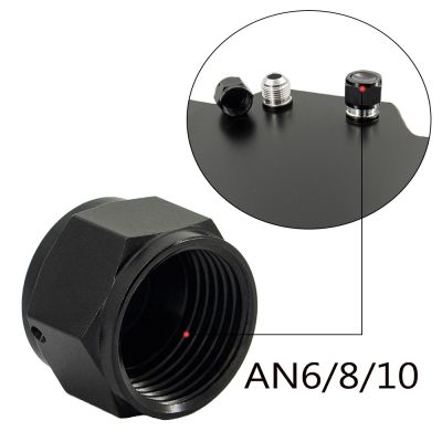 Black AN6 AN8 AN10 Adapter Female Flare End Cap Plug Tube Nut Hexagon Head Port Blanking Plugs Cap Lock Hose Connector Fitting