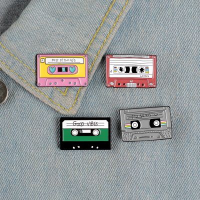 New tape tape series brooch fashion commemorative collection red/yellow/green/grey four color tape badge jewelry gift musicians