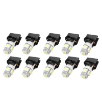 10X T10 White 5050 194 LED Bulbs Instrument Gauge Cluster Dash Light with Socket