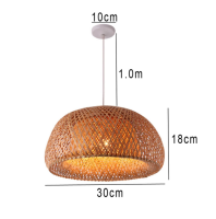 Heng Yuan lighting modern hand woven natural bamboo sky lantern E27 minimalist home creative lighting Chinese Zen tea room cor