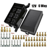 6 Way Fuse Relay Box Fuse Box Fuse Holder 6 Way Block Car Boat Fuse Holder Box