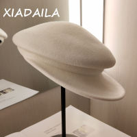 Wool painters hat fashion Beret autumn winter felt hat woolen military cap top hat