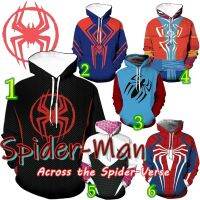 ◕ 2078 Spider-man: Across the Spider-Verse เสื้อแจ็กเก็ตกันหนาว มีฮู้ด ลายซูเปอร์ฮีโร่ สไปเดอร์แมน คอสเพลย์ ไมล์โมราเลส สําหรับทุกเพศ