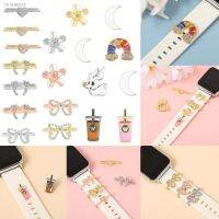 卐 For Iwatch Watch Band Charms Bow-knot Metal Leg Decorative Nails Star Shape Strap Charm Rainbow Milk Tea Cup Jewelry Charms