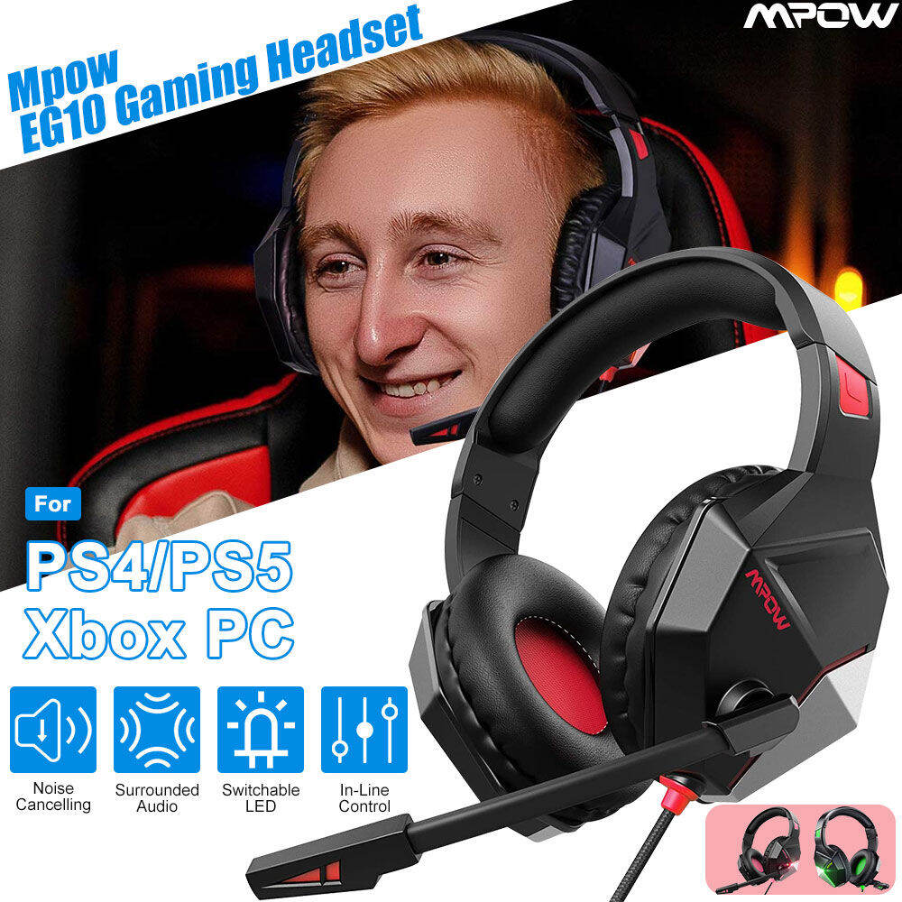 Authentic]Mpow EG10 Gaming Headset with 3D Surround Sound PC PS4 Headset  with Crystal Clear Mic 50mm Speaker Drivers Volume \u0026 Mute Control Universal  Gaming Headphones for Xbox One | Lazada PH
