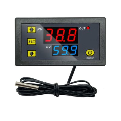 2Pcs W3230 Mini Digital Temperature Controller 12V 24V Thermostat Regulator เครื่องทำความร้อน Cooling Control Thermoregulator พร้อม Sensor