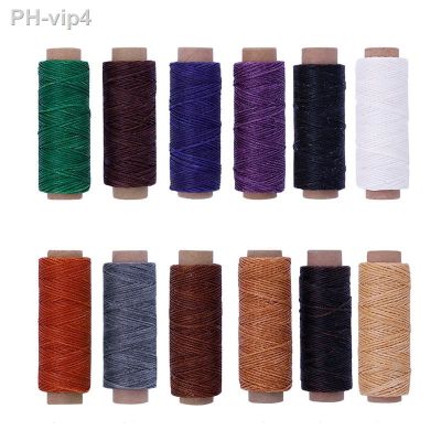 12colors Durable Waxed Thread Leather Waxed Thread Cord for Hand Stitching DIY Handicraft Tool Flat Waxed Sewing Thread 50M