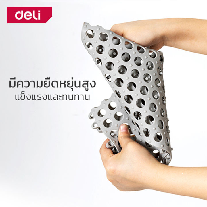 deli-แผ่นปูพื้นห้องน้ำ-แผ่นกันลื่นในห้องน้ำ-แผ่นรองพื้นห้องน้ำ-แผ่นปูกันลื่น-แผ่นยางกันลื่น-ขนาด20-30cm-เหมาะใช้งานกับทุกพื้นที่-bathroom-mat