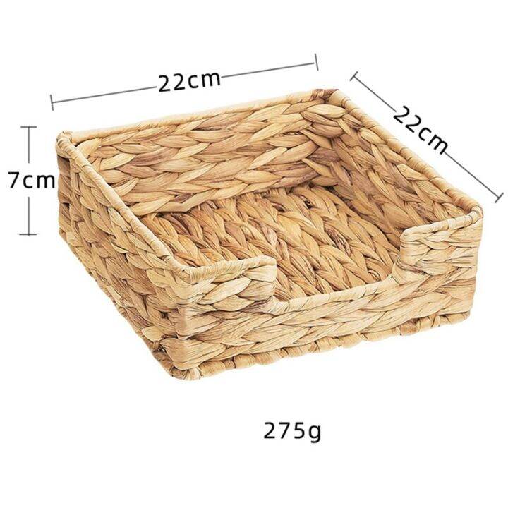 2pcs-bathroom-disposable-guest-towel-holder-long-seagrass-woven-rattan-wicker-table-hand-guest-towel-basket-tray