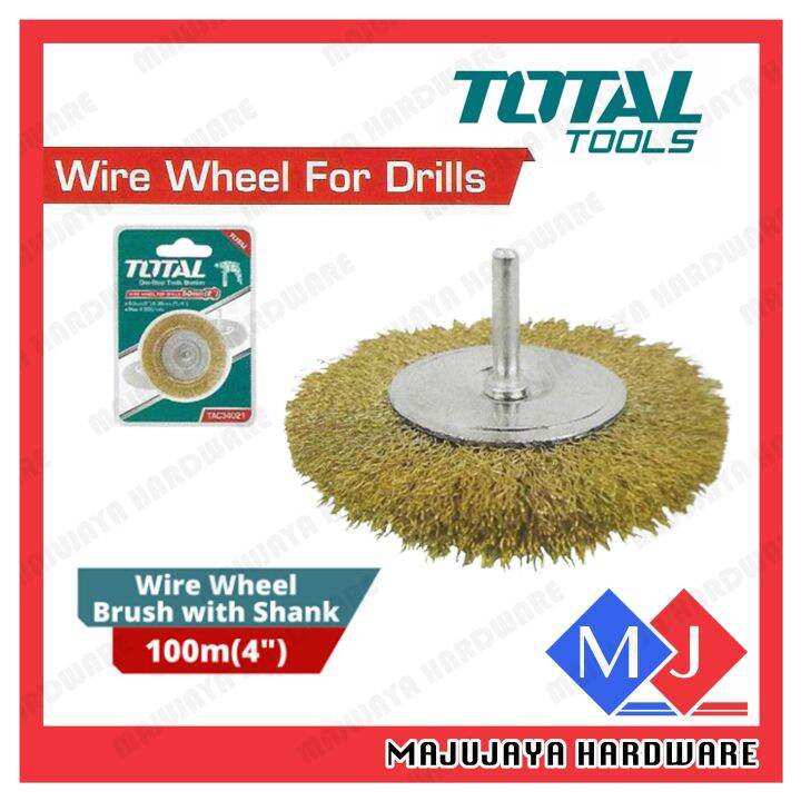 TOTAL 100mm(4") Wire Brush Circular Cleaner Sander Drill Grinder End