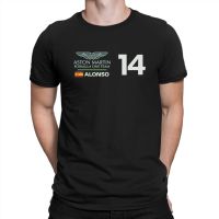 Men T-Shirt Fernando Alonso Aston Martin F1 2023 Unique Cotton Tee Shirt Short Sleeve Formula One Racing T Shirt Crew Neck