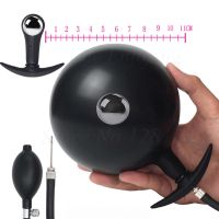 Inflatable Huge Anal Butt Plug with Big Dilator Silicone Anus Expandable Prostate Massager Sex lingerie accessories