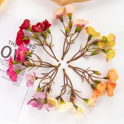 ✆✜ 10PCS/Pack Artificial Plants Small Roses Fake Flowers Decorate Balcony Window Of Living Room Bride Wedding Photo Shooting Props