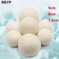 5 Pcs สีขาว Felt Ball ลูกปัดขนสัตว์สำหรับของเล่น DIY ทำหัตถกรรม Felt Poms ขนสัตว์ Roving ลดไฟฟ้าสถิตของเสื้อผ้า Dry Ball-pangyh