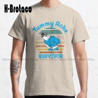 Tummy Ache Survivor Classic T-Shirt Shirt Large Size Outdoor Simple Vintag Casual T Shirts Xs-5Xl Streetwear Unisex