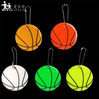 bklnlk✈  6.5CM Big Basketball Keyrings Reflective Keychain Pendant Accessories Visibility Traffic Visible Safety Reflector