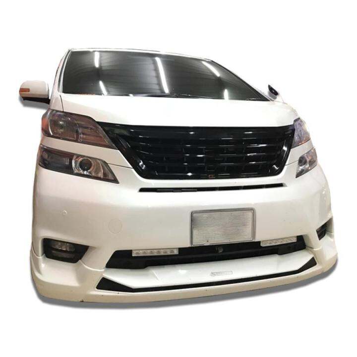กระจังหน้ารถ-หน้ากระจัง-vellfire20-2008-2009-2010-2011-2012-2013-2014-2015-แต่ง-super-sport-ทรง-h-style-สีดำเงาล้วน