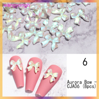 wangyongh Aurora Butterfly nails อุปกรณ์ศิลปะเรซิ่นบัลเล่ต์ริบบิ้นเครื่องประดับเล็บ