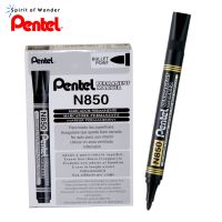 Pentel ปากกาเคมี ปากกา Permanent เพนเทล N850 - หมึกสีดำ (กล่องละ 12 ด้าม)