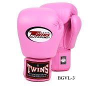 Twins special  Boxing Gloves BGVL-3 Pink 8,10,12,14,16 oz Muay Thai Sparring MMA K1 นวมซ้อมชกทวินส์ สเปเชี่ยล สีชมพู หนังแท้ 100%