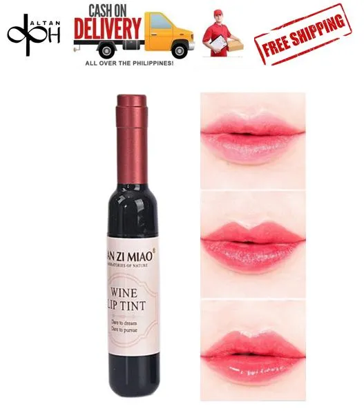 Man Zi Miao Wine Bottle Lip Tint Long Lasting Waterproof Lip Tint
