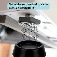 1 Piece Anti-Vibration Foot Washing Pad for Fridge Base, Furniture Dryer Corners, Rubber Anti-Slip Protection