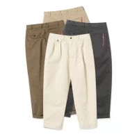 Original BEAMS JAPAN 22SS red rope tapered pants nine-point pants loose pants washed mens trousers