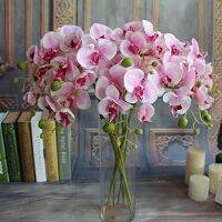 Huiran Artificial Flower Bouquet Artificial Orchid Simulation Phalaenopsis Butterfly Orchid Bunga Hiasan Valentine’s Day Wedding Birthday Party Decoration