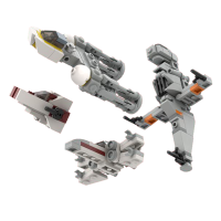 Gobricks Moc Space Wars Micro Rebel Starfighters Building Blocks อิฐ Creative Star ทหาร Y-Wing Fighter ของเล่นเด็ก Gift