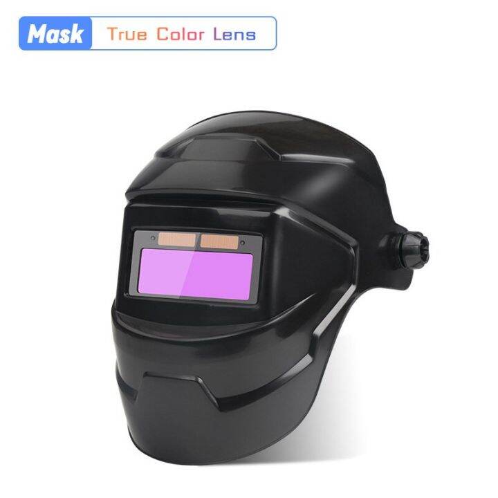 Hssecury Welding Helmet Welder Large View True Color Solar Power Auto ...