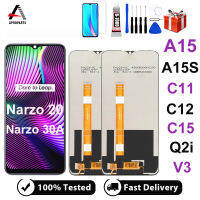 Original จอกระจกซัมซุงสำหรับ OPPO A15 A15s CPH2185 CPH2179สัมผัสหน้าจอ LCD หน้าจอดิจิตอลอุปกรณ์เสริมครบชุดชิ้นส่วนอะไหล่ LCD