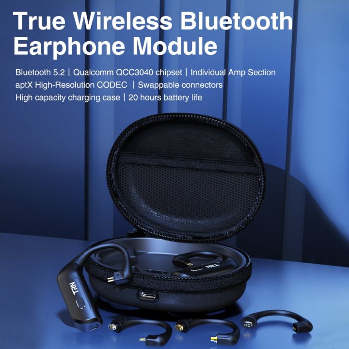 2021-trn-bt30-tws-wireless-bluetooth-upgrade-cable-module-earhook-5-2-bluetooth-qualcomm-headset-apt-x-2pinmmcx-pin-cable